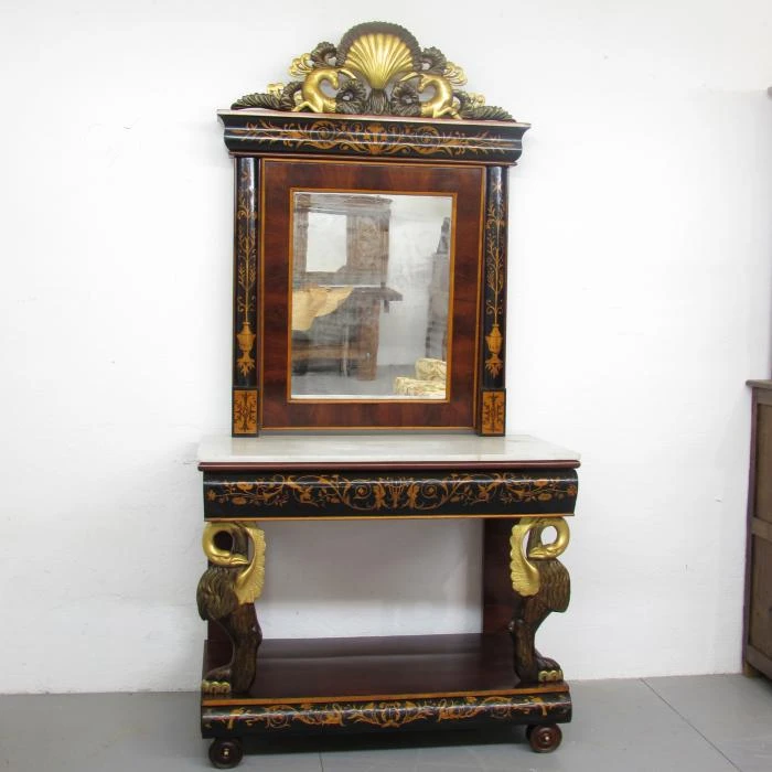 Consola antigua con espejo, Espejos y Marcos