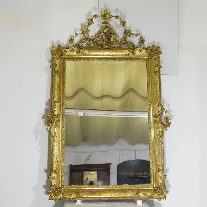 Espejo antiguo dorado