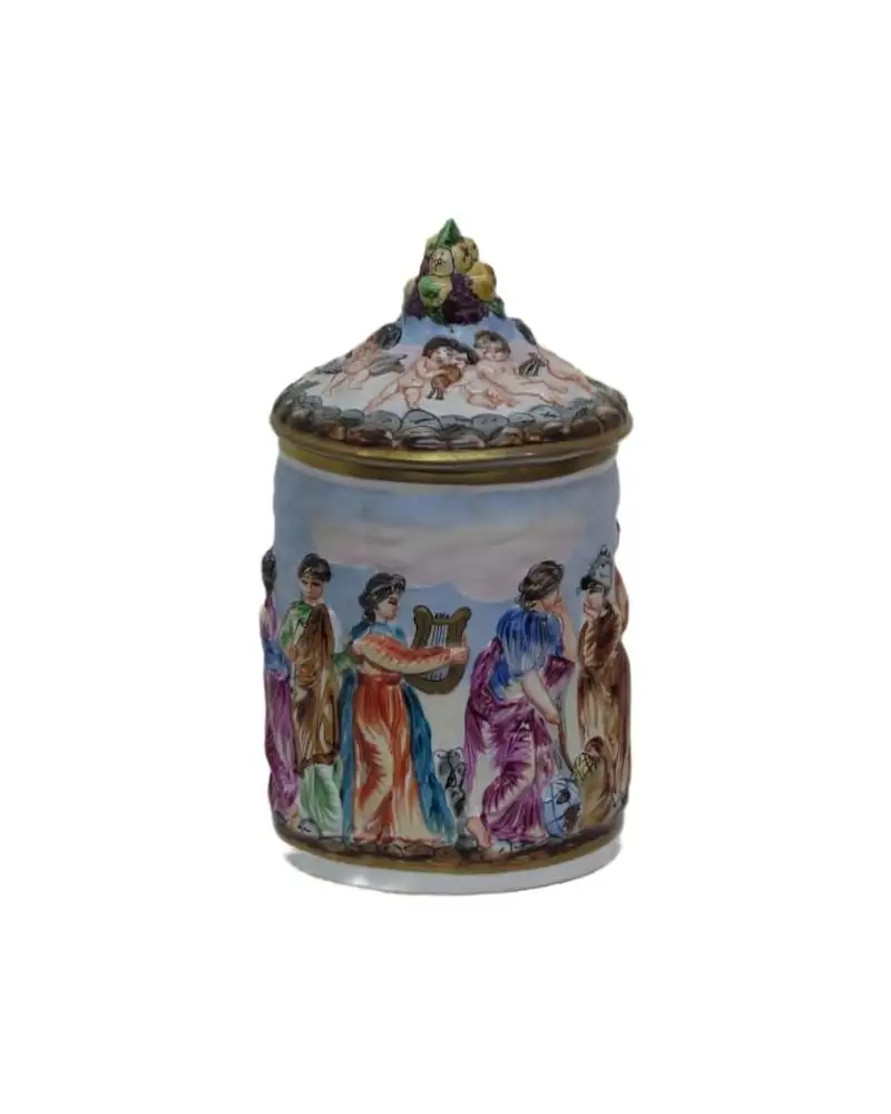 Tarro antiguo de porcelana