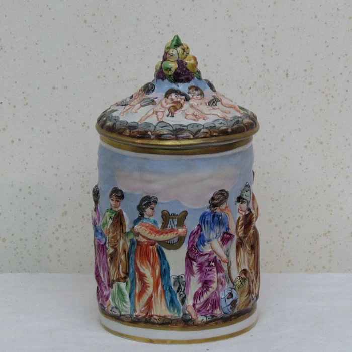 Tarro antiguo de porcelana, Cerámica y Alfarería