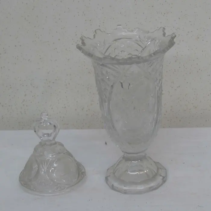 Bombonera antigua de cristal, Cerámica y Alfarería · vista 2/3