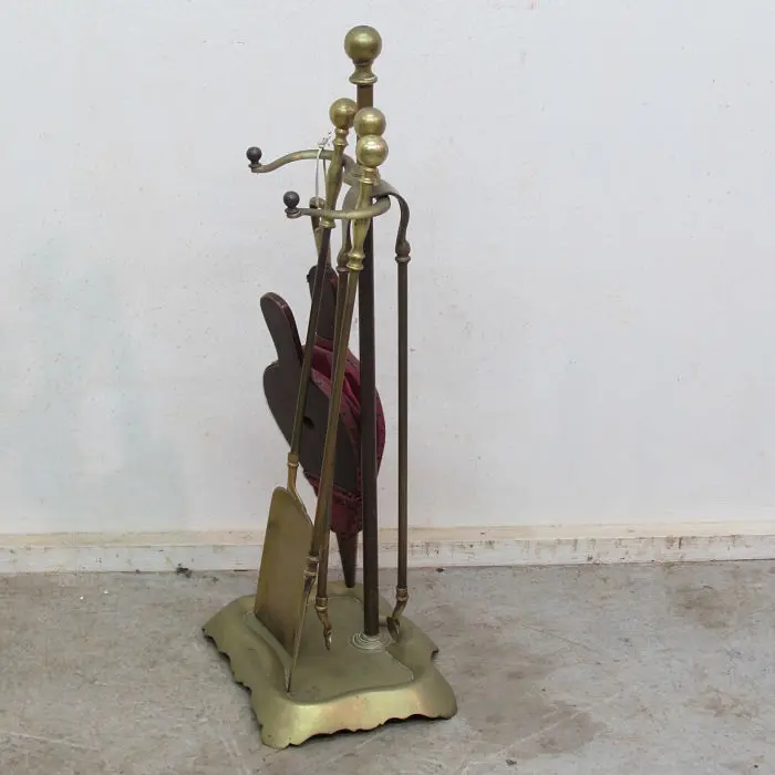 Juego de chimenea antiguo, Herrería y Metal · vista 2/2
