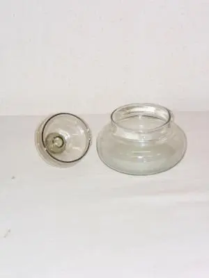 Tarro de cristal antiguo, Cerámica y Alfarería · vista 2/2