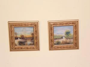 Pareja de pinturas antiguas